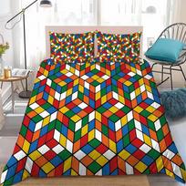 Exquisite 3D Printe R-Rubiks CubeS Duvet Cover Pillowcase Bedding Set Single/Twin/Full/Queen Size Bedroom Decor 2/3piece set 240x220cm