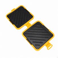DoubleSided Microwave Toastie Maker | Hinged, Sandwich Maker, for Dorm Rooms Blue Ylw Microwave Baking black