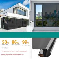 Sunscreen Heat Insulation Home Glass Film Privacy Protection Windows Balconies Bathrooms One-Way Mirrors Window Film Stickers 40x100cm blue