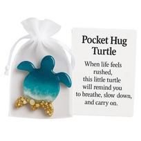 Positive Card Pocket Hug Gifts Ocean and Sand Design Mini Animal Pocket Hug Token  for Pet Lovers Style 6-Turtle