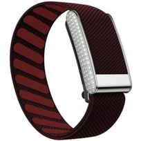 Whoop 5.0 Replacement Strap, Unique Bling Diamond Frame, Nylon Woven Elastic Sport Band with Metal Logo for ECG Fitness WHOOP 5.0 black