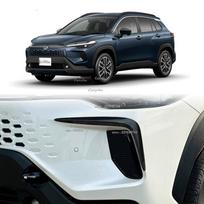 For Toyota Corolla Cross 2025 2026 Abs Chrome Piano Black Front Fog Lamp Bumper Cover Trim Decoration Car Accessories Cutylin ABS Black