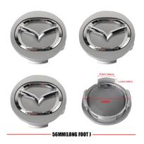 4pcs 56mm Car Badge Wheel Hub Center Cap Cover Stickers For Mazda Speed MS 2 3 5 6 7 323 RX8 Axela Atenza CX-3 CX-4 CX-5 CX-8 For mazda&4pcs