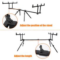 Adjustable Retractable Carp Fishing Rod Pod Stand Holder Fishing Pole Pod Stand juoda