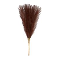 20Pcs Fluffy Texture Artificial Pampas Grass Faux Grass Multi-color Faux Plant Reed 50cm/22in Tall Decoration black