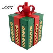 Reusable Tricky Gift Container Annoying Prank Puzzle Box, 3D Printed Cash & Card Money Holder for Holder, Hilarious Challenge Funny Surprise Birthday žalia