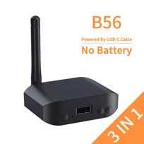 3 viename Bluetooth 5.3 garso siųstuvo imtuvas USB U-disk Play 3,5 mm AUX stereo muzikos belaidis adapteris, skirtas automobiliniam kompiuteriui televizoriaus garsiakalbiui B56 (No Battery)