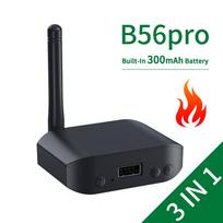 3 viename Bluetooth 5.3 garso siųstuvo imtuvas USB U-disk Play 3,5 mm AUX stereo muzikos belaidis adapteris, skirtas automobiliniam kompiuteriui televizoriaus garsiakalbiui B56pro (300mAh)