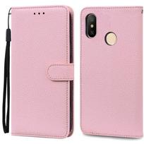 „Xiaomi Mi A2 Lite“ dėklas, skirtas „Mi A2 Lite“ dėklui, skirtas „Fundas“ odiniam atverčiamam dėklui, skirtam „Xiaomi Mi A2“ piniginės dėklui, „Mia2 Mi6X Mi 6X“ dangteliui. Mi 6X rožinė