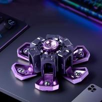 EDC fidget spinner giroscopio de armadura abierta juguetes para aliviar el estrs de adultos juguetes magnticos simples blue