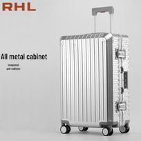 Aluminum Magnesium Alloy Carry-on Suitcase with Universal Wheels and Secure Password Lock for Men and Women 20 Inch sidabras