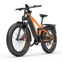Dukawey DM530 26 colių visureigis elektrinis dviratis, 52V 1000W variklis, maksimalus nuotolis 150 kilometrų, maksimali apkrova 180 kilogramų. oranžinė