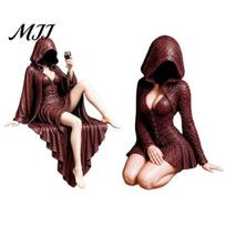 Vintage Fantasy Home Art Hooded Midnight Reader with Wine Statue, Gothic Dark Faceless Shadow Timeless Aesthetic Decor Figure, Resin Sitting B black