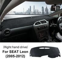 Flanelinis prietaisų skydelio kilimėlis Seat Leon 2 MK2 2005 2006 2007 2008 2009 2010 2011 2012 Automobilio Vasaros Saulės Gaudyklė Prietaisų Skydelio Kilimėlis Kilimas Flannel Material gray