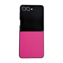 Flip7 Case For Samsung Galaxy Z Flip 7 Zflip7 Lychee Pattern Phone Protective Cover For Samsung Zflip 7 Shell A5 black