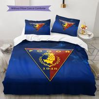 MKS Pogoń Szczecin Pattern Bedding,Quilt Set Quilt Cover Pillowcase Home Birthday Gift(1 * duvet cover + 2 * pillowcase, without core) 135x200cm white