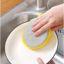 Dishwashing Sponge Reusable Washable Sponges Double Side Magic Sponge To Wash Dishes Useful Things for Kitchen Clean Tools gray