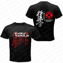 Kyokushinkai Kyokushin marškinėliai Kai Kan Karate marškinėliai Vienas smūgis mirtis Mma Mišrių kovos menų nauji vyriški vasariniai medvilniniai marškinėliai XL black