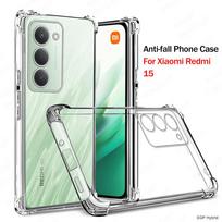 Shockproof Armor Case For Xiaomi Redmi 15 Redmi15 Redmy Radmi 15 4G 5G Global Clear Silicone Phone Cover Transparent Soft Fundas For Redmi 15 171mm skaidri