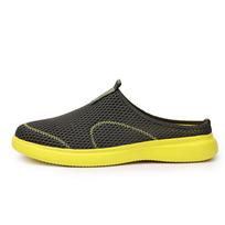 Half slippers summer large size mesh lazy without heel baotou beach cool slippers 48 black