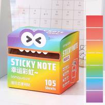 Pull-out Sticky Notes Cute Stationery Gradient Sticky Notes Frosted 105Sheets Transparent Color Small Gift Kawaii Stationery brown