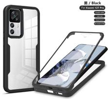 360 laipsnių pilnai apsaugantis dėklas skirtas XiaoMi 17 Pro Max 15T 14T Ultra 13 12 Lite 13T 2T 11T Mi Poco F8 F7 M7 F5 X5 Pro su kietu galiniu dangteliu For Xiaomi 12T (Pro) juoda