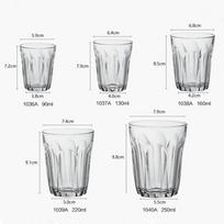 Duo Les Tempered Glass Cups - European/American Style for Latte Art & Mocha Transparent 1036A - 90ml white