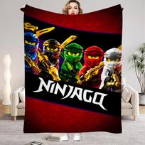 Žaidimas N-Ninjagos Mėtomas pledas berniukams Vasaros stovyklai Sofa Lova Minkštas Pūkuotas Įvairių dydžių Miegmaišis Pledas Visiems sezonams 75x100cm red