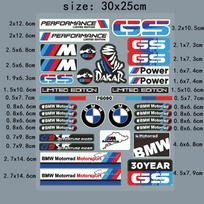 BMW M Performance Automobilio Dekoratyvinės Sparnų Bagažinės Lipdukai Emblema Ženklelis Modifikacija Vandeniui Atsparus Motociklo Kėbulo Atspindintis Lipdukas ydsh92