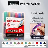 Washable Non-Toxic Body & Face Painting Markers for Concerts and Tattoos red