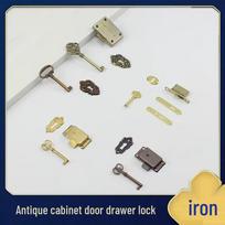 Senovinių stalčių spynelių rinkinys: 3 dalių retro furnitūra spintai, drabužių spintai, durims ir papuošalų dėžutei Lock hole 1059 (Bronze Antique Green)