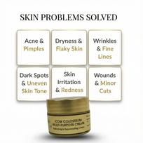 CowVeda Cow Colostrum Multipurpose Cream 30g | First Milk (Go Piyush) Based | Deep Nourishing & Moisturizing Cream | Non-Greasy | For All Skin Types beige