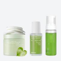celimax Ji Woo Gae Heartleaf BHA Peeling Pad, The Real Noni Energy Ampoule & Acne Bubble Cleanser for Exfoliating Moisturizing 30ml Serum Kit