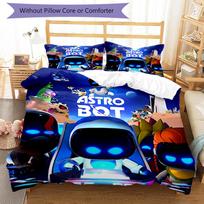 3pcs Astro Bot pattern bedding set duvet cover set includes duvet cover &pillowcases, perfect all season bedroom decoration & gift 140cmx200cm