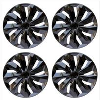 4 vnt. Universalūs ratlankių gaubteliai R14 R15 R16 colių Pakeičiami gaubteliai Ratlankio gaubtas PP Padangų priedai Užspaudžiami SUV Sunkvežimiui 4Pcs R14 BrightBlack gray
