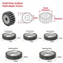 1Pc 45# Steel 2M Spur Gear 15T 16T 17T 18T 19T Straight Tooth Precision Machined Bore Industrial Transmission Gear for Machinery Other