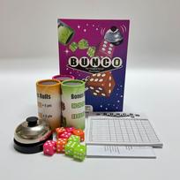 Retro Bunco Game Party and Score Pad Social Dice Games blue