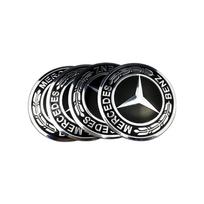 75mm Mercedes Benz Automobilio Ratlankio Centrinis Lipdukas W203 W204 W205 W209 W210 W211 W212 W176 W166 W163 W221 Automobilio Dekoracija black