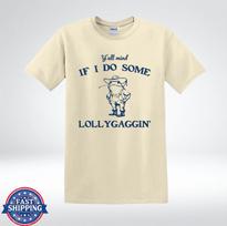 Yall Mind If I Do Some Lollygaggin Shirt Funny Frog Cowboy T-Shirt 4XL beige