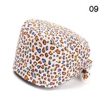 HeadCover Men Women With Sweatband Surgical Scrub Cap Pure Colour Cotton Hats Bouffant Hat 9 white