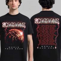 Scorpions Grįžta Namo Pasaulinis Turnė 2026 Prekės Daugiau Nei 60 Metų Scorpions Marškinėliai L brown