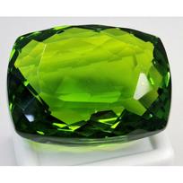AAA Green Peridot Natural Cushion Cut 101-103 Ct Certified Loose Gemstone žalia