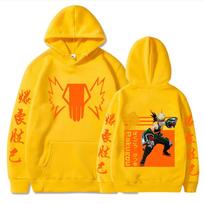 Japonija Anime My Hero Academia Bakugou Katsuki Megztiniai Moteriški Vyriški Apyrankės Rankovės Kawaii Manga Oranžinė Grafika Megztiniai Drabužiai 3XL yellow