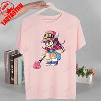 Arale T-shirts Women Graphic Japanese Manga Tshirt Breathable Camisetas Fashionable and Casual Cotton Short Sleeved Round Neck 3XL white