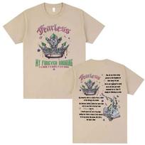 Fearless Bookish Graphic Tshirts Powerless Series Outfit T Shirt Men Women Vintage 90s Summer 100 Cotton T Shirts Streetwear 4XL gray