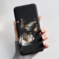 For Nokia 105 4G 2023 Case Fashion Flower Painted Black Soft Silicone TPU Funda Coque for NOKIA 105 4G (2023) Cover Nokia105 2G Nokia 105 4G 2023