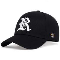 R raidės Hip Hop kepurė Vyriška beisbolo kepurė Moterims Atsitiktinė Snapback kepurė Siuvinėta Tendencinė Kepurė nuo saulės Lauko sporto kepurės black