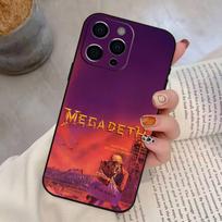 M-Megadeth Band Phone Case For iPhone 17,16,15,14,13,12,11 Plus,Pro Max,XS,Soft Silicone Black Cover iPhone14Plus blue