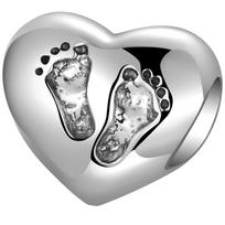Charms Do Pandora Stópki Dziecka S925 Moda Trusky white