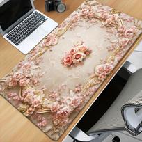 pc Elegant Floral Mouse Pad  Extended Desk Mat for Gaming Office PC  Laptop  MultiSurface Desk Mat for Keyboard  Laptop 800X300x2mm white